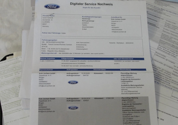Ford Tourneo Connect Grand cena 59900 przebieg: 215900, rok produkcji 2018 z Opoczno małe 301